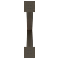Produktbild för Matbordsben X-formade 3 st naturstål 80x(72-73) cm stål