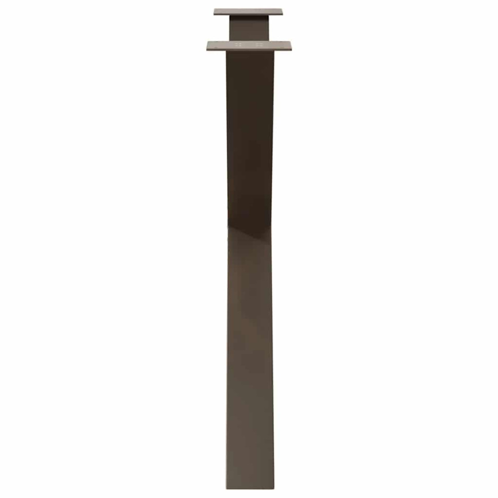 Produktbild för Matbordsben X-formade 3 st naturstål 90x(72-73) cm stål
