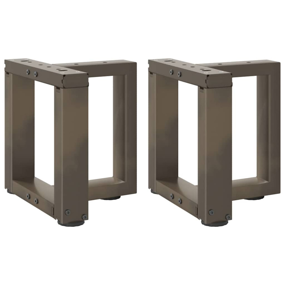 Produktbild för Soffbordsben T-formade 2 st svarta 30x25x(30-31) cm stål