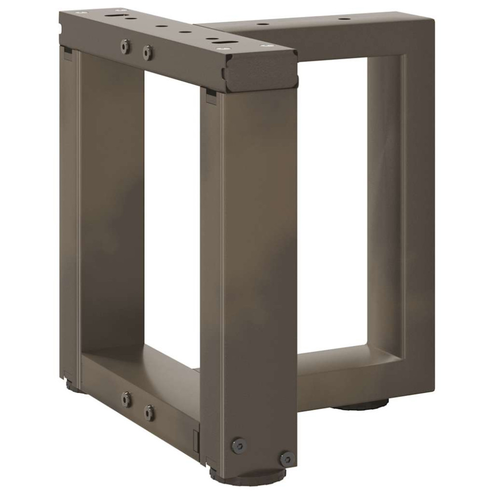 Produktbild för Soffbordsben T-formade 2 st svarta 30x25x(30-31) cm stål