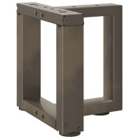 Produktbild för Soffbordsben T-formade 2 st svarta 30x25x(30-31) cm stål