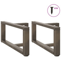 Produktbild för Soffbordsben T-formade 2 st svarta 70x25x(30-31) cm stål