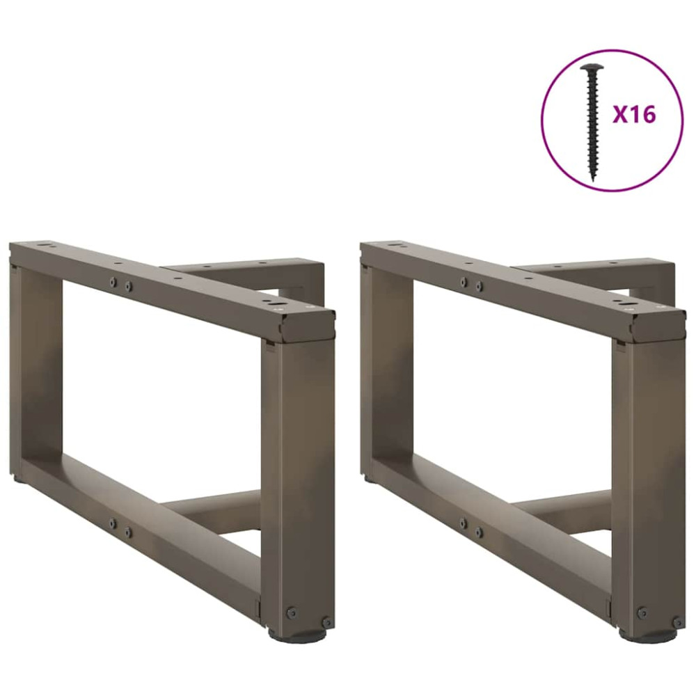 Produktbild för Soffbordsben T-formade 2 st svarta 70x25x(30-31) cm stål