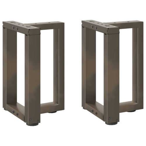 vidaXL Soffbordsben T-formade 2 st svarta 28x25x(42-43) cm stål