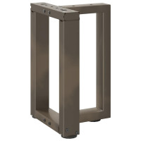Produktbild för Soffbordsben T-formade 2 st svarta 28x25x(42-43) cm stål