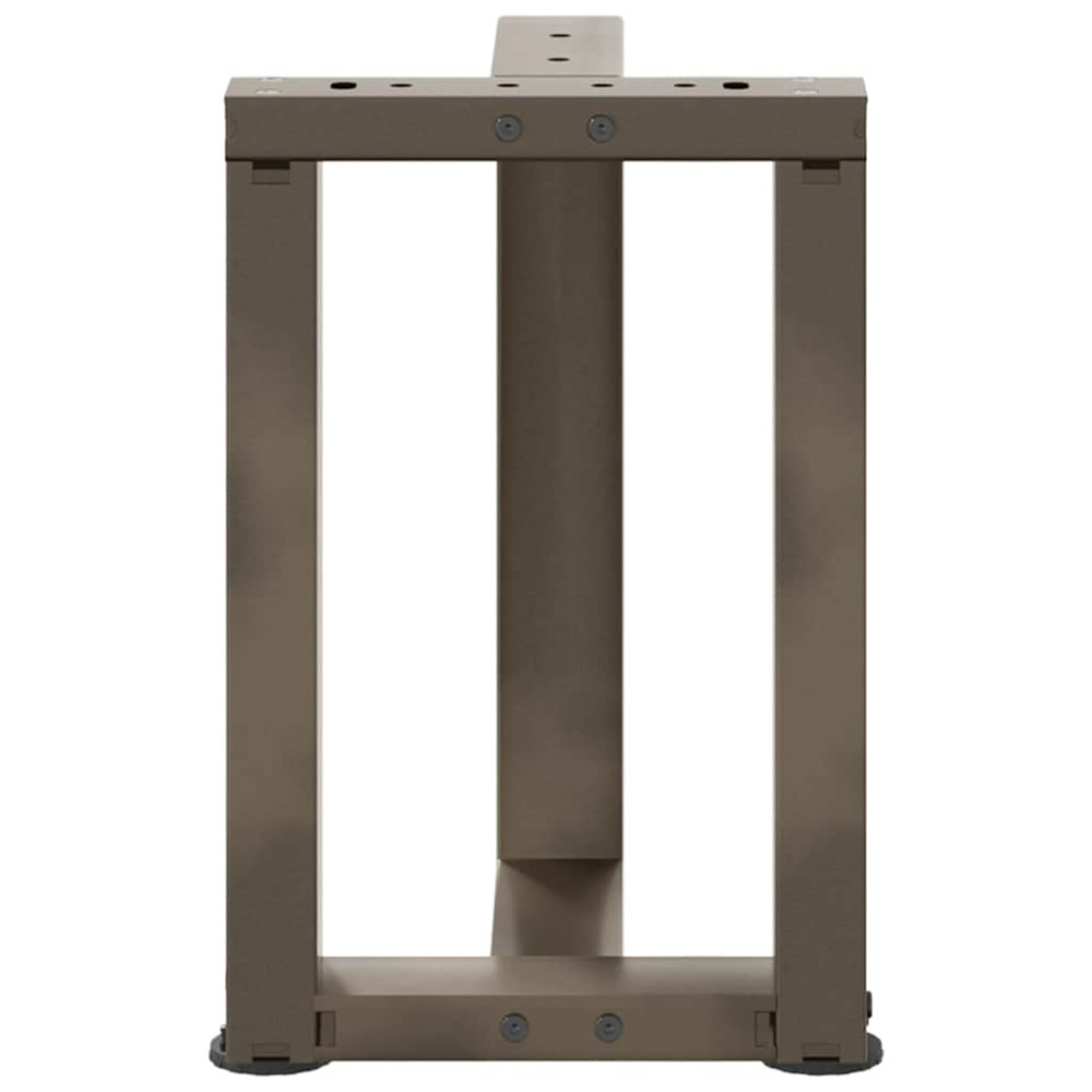 Produktbild för Soffbordsben T-formade 2 st svarta 38x25x(42-43) cm stål