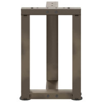 Produktbild för Soffbordsben T-formade 2 st svarta 38x25x(42-43) cm stål