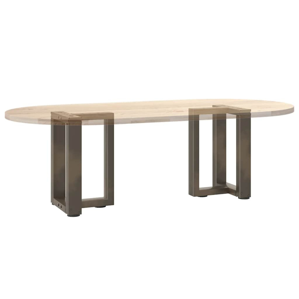 Produktbild för Soffbordsben T-formade 2 st svarta 38x25x(42-43) cm stål