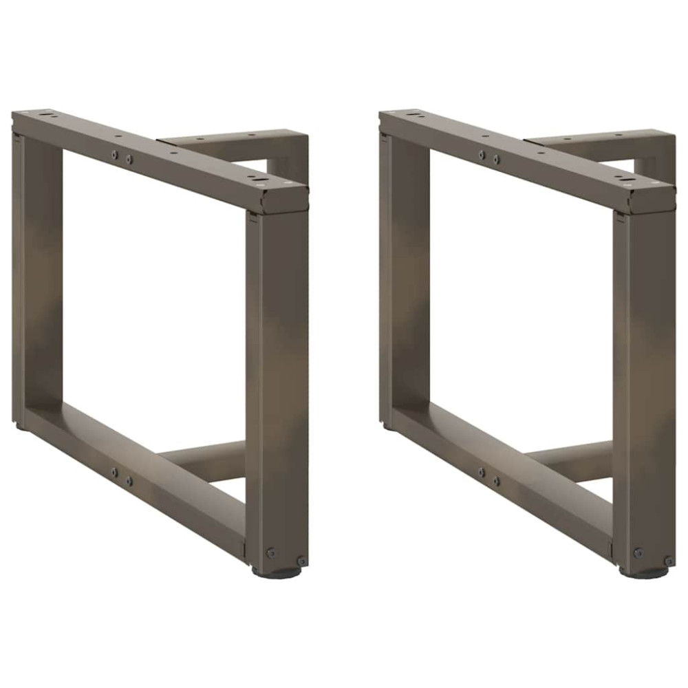 Produktbild för Soffbordsben T-formade 2 st svarta 70x25x(42-43) cm stål