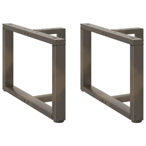 vidaXL Soffbordsben T-formade 2 st svarta 70x25x(42-43) cm stål
