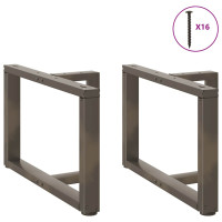 Produktbild för Soffbordsben T-formade 2 st svarta 70x25x(42-43) cm stål