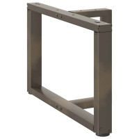 Produktbild för Soffbordsben T-formade 2 st svarta 70x25x(42-43) cm stål