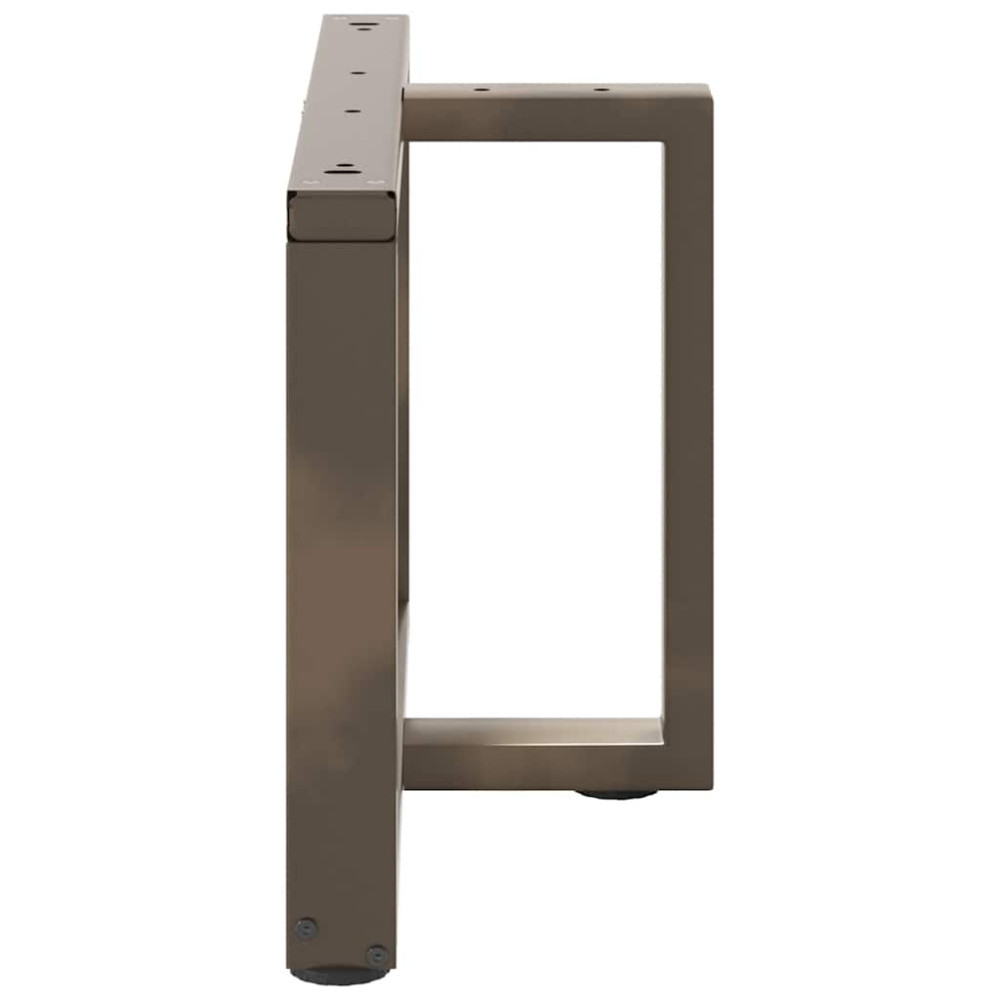 Produktbild för Soffbordsben T-formade 2 st svarta 70x25x(42-43) cm stål