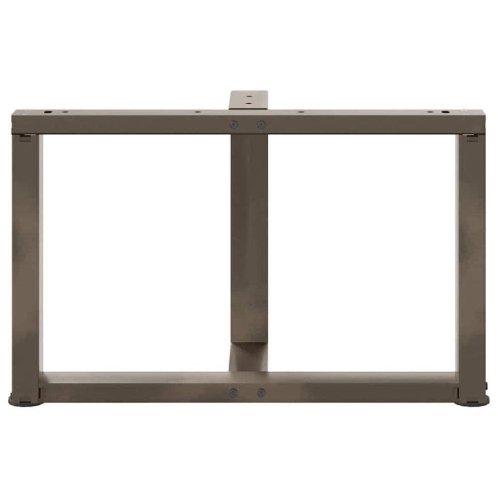 Produktbild för Soffbordsben T-formade 2 st svarta 70x25x(42-43) cm stål