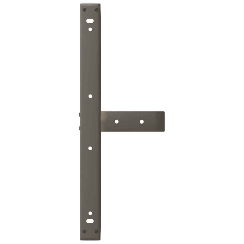 Produktbild för Soffbordsben T-formade 2 st svarta 70x25x(42-43) cm stål