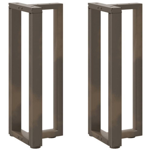 vidaXL Konsolbordsben T-formade 2 st svarta 25x28x(72-73) cm stål