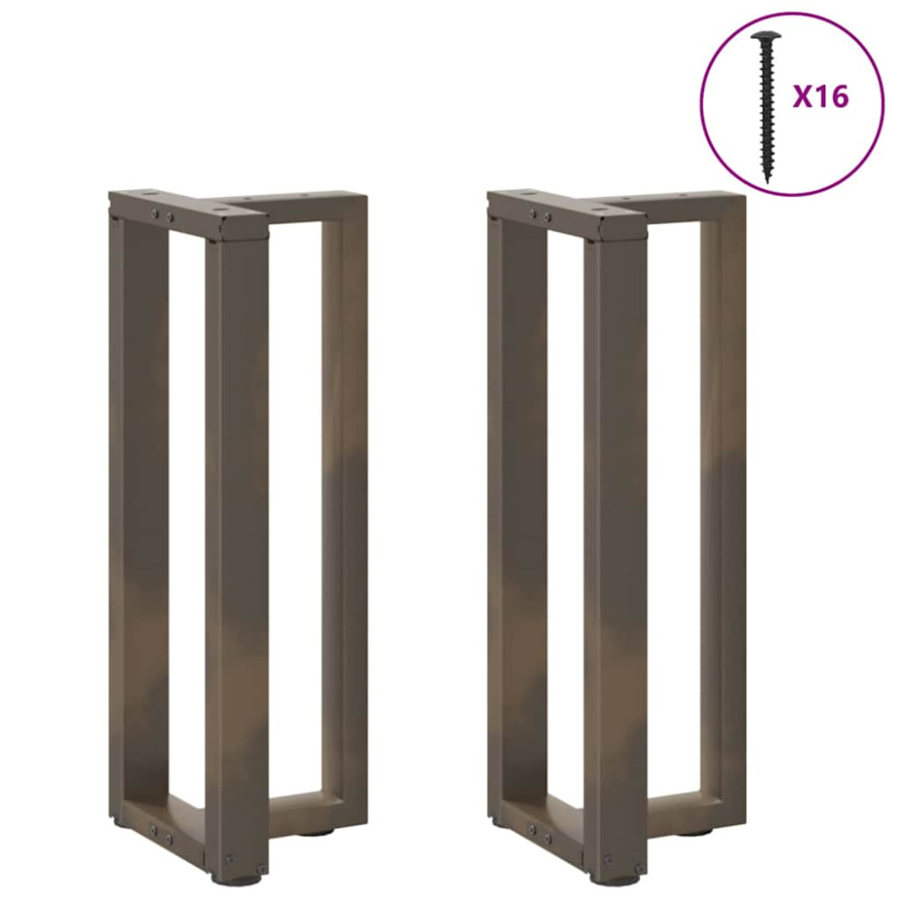 Produktbild för Konsolbordsben T-formade 2 st svarta 25x28x(72-73) cm stål