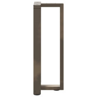 Produktbild för Konsolbordsben T-formade 2 st svarta 25x28x(72-73) cm stål