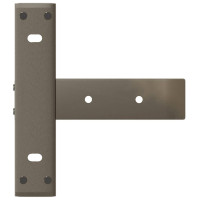 Produktbild för Konsolbordsben T-formade 2 st svarta 25x28x(72-73) cm stål