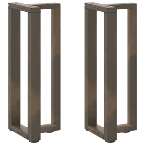 vidaXL Konsolbordsben T-formade 2 st svarta 38x25x(72-73) cm stål