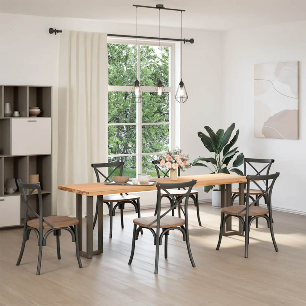 Produktbild för Konsolbordsben T-formade 2 st svarta 38x25x(72-73) cm stål