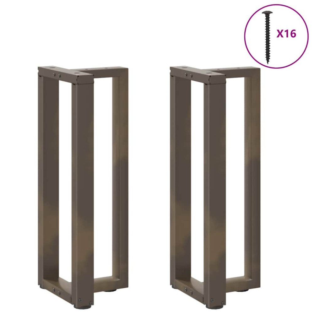 Produktbild för Konsolbordsben T-formade 2 st svarta 38x25x(72-73) cm stål