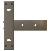 Produktbild för Konsolbordsben T-formade 2 st svarta 38x25x(72-73) cm stål