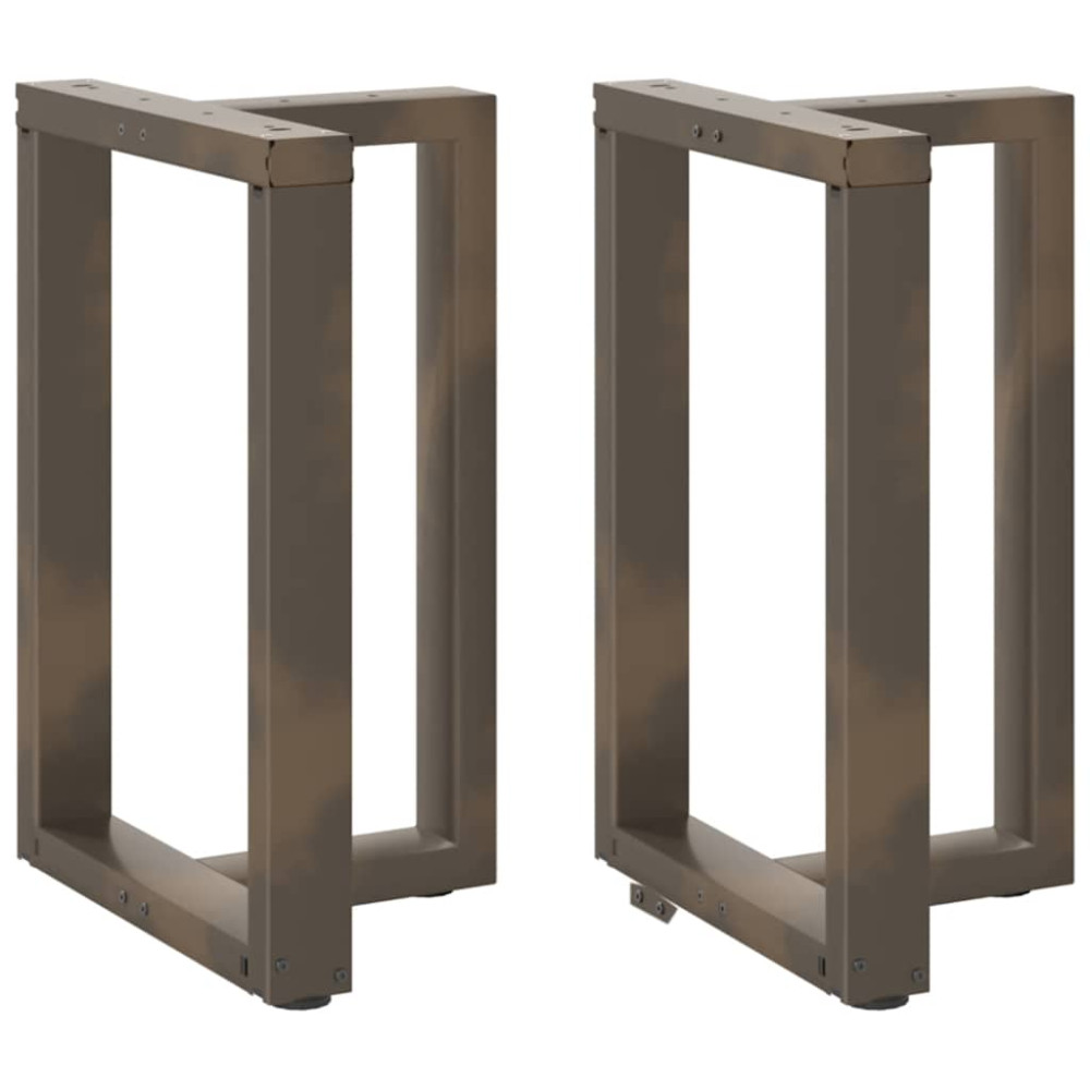 Produktbild för Matbordsben T-formade 2 st svarta 50x35x(72-73) cm stål