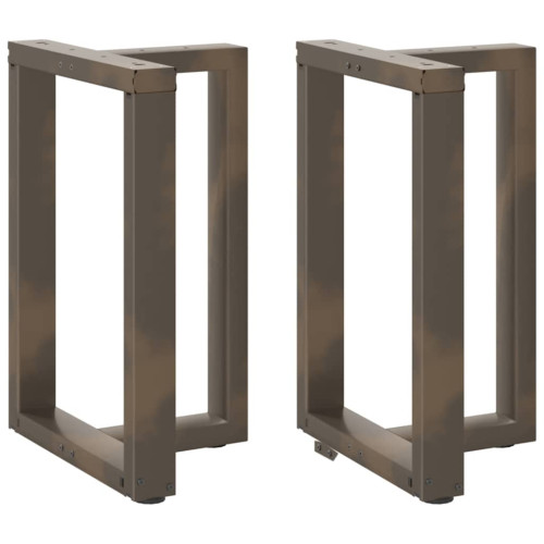 vidaXL Matbordsben T-formade 2 st svarta 50x35x(72-73) cm stål