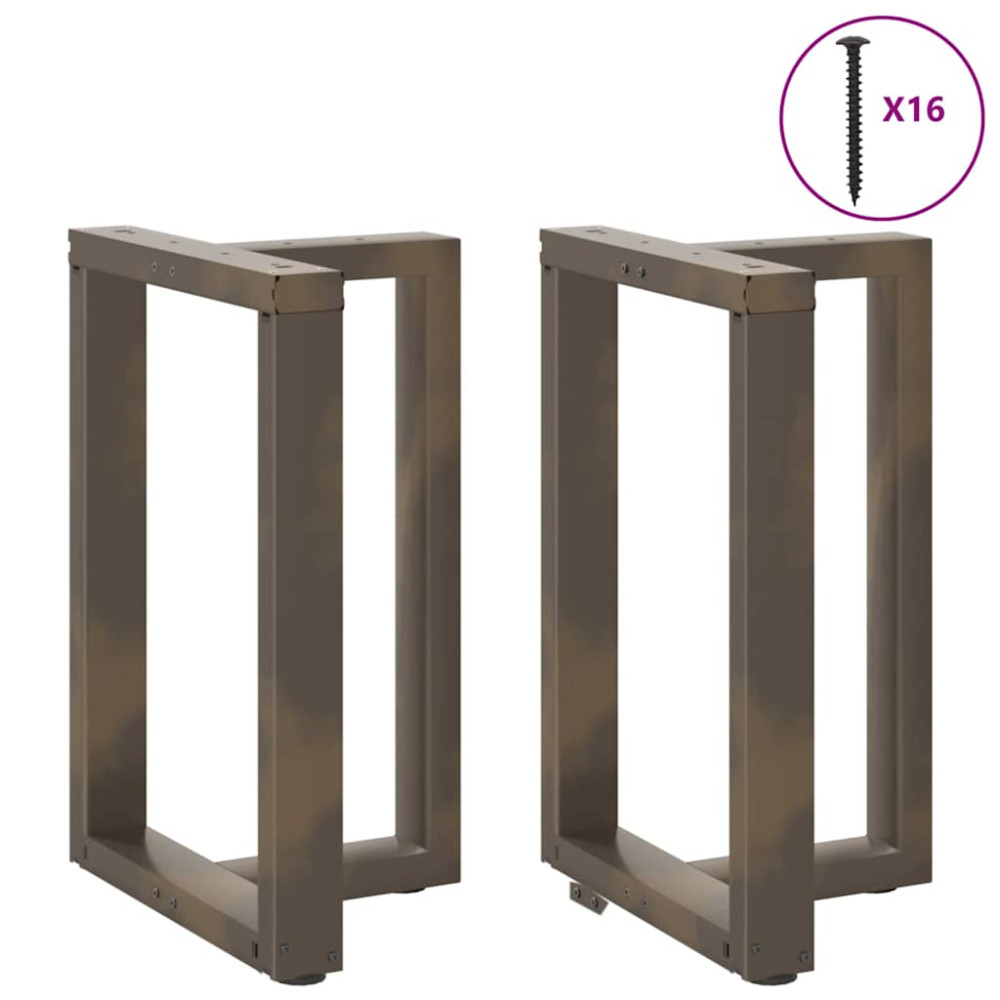 Produktbild för Matbordsben T-formade 2 st svarta 50x35x(72-73) cm stål