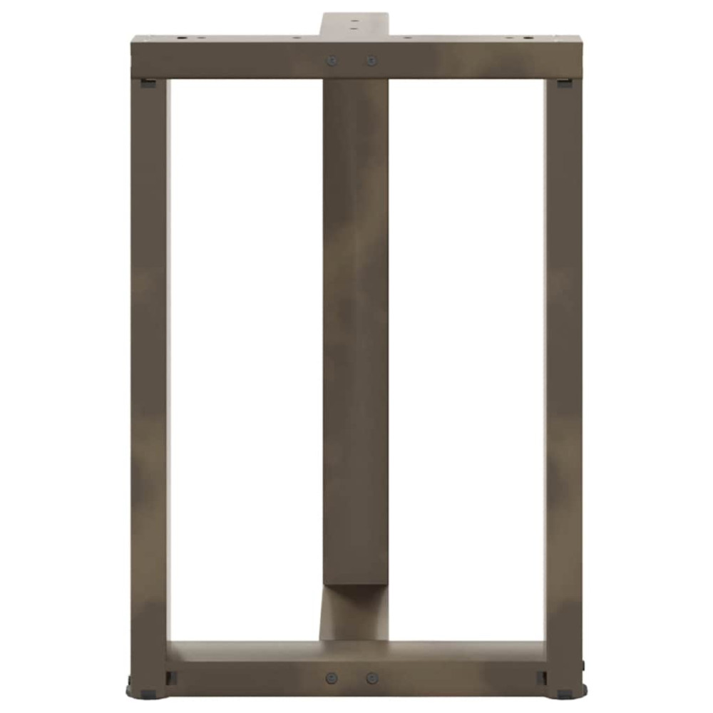 Produktbild för Matbordsben T-formade 2 st svarta 50x35x(72-73) cm stål