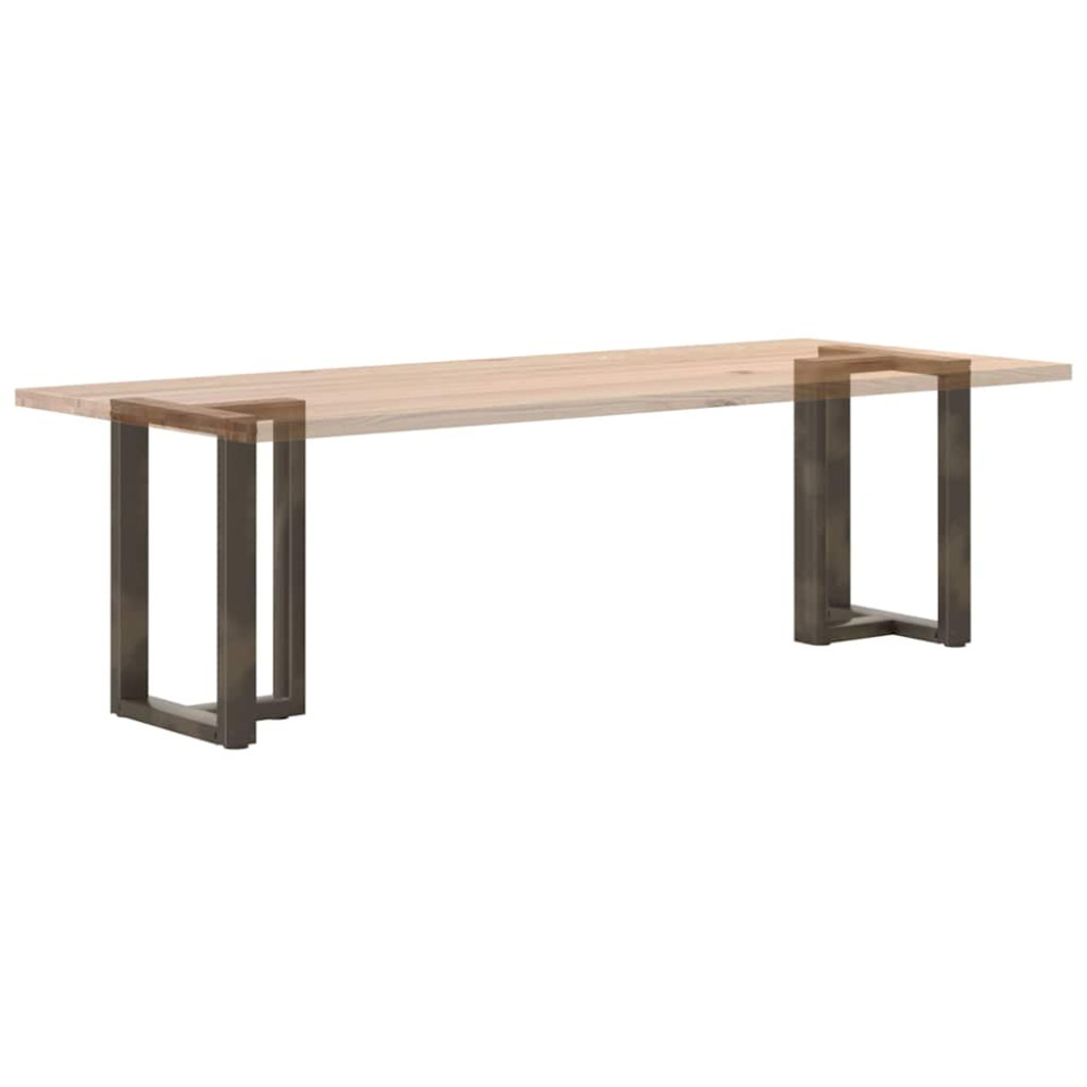 Produktbild för Matbordsben T-formade 2 st svarta 50x35x(72-73) cm stål