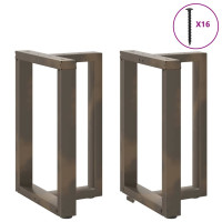 Produktbild för Matbordsben T-formade 2 st svarta 60x35x(72-73) cm stål