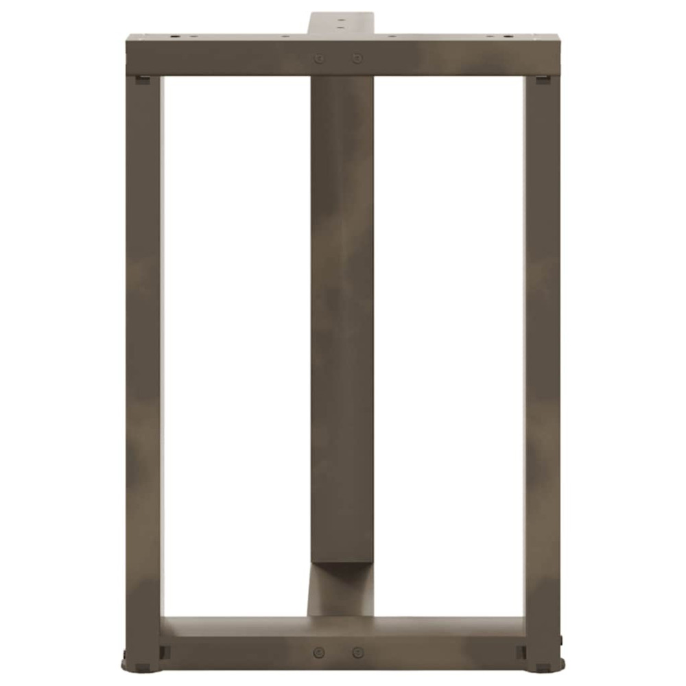 Produktbild för Matbordsben T-formade 2 st svarta 60x35x(72-73) cm stål
