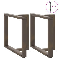 Produktbild för Matbordsben T-formade 2 st svarta 80x35x(72-73) cm stål