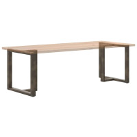 Produktbild för Matbordsben T-formade 2 st svarta 80x35x(72-73) cm stål