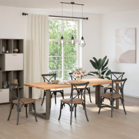 Produktbild för Matbordsben T-formade 2 st svarta 90x35x(72-73) cm stål