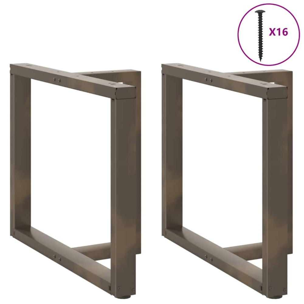 Produktbild för Matbordsben T-formade 2 st svarta 90x35x(72-73) cm stål