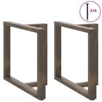 Produktbild för Matbordsben T-formade 2 st svarta 90x35x(72-73) cm stål