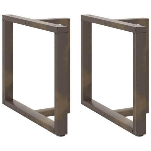 vidaXL Matbordsben T-formade 2 st svarta 100x35x(72-73) cm stål