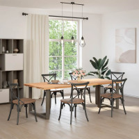 Produktbild för Matbordsben T-formade 2 st svarta 100x35x(72-73) cm stål
