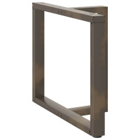 Produktbild för Matbordsben T-formade 2 st svarta 100x35x(72-73) cm stål
