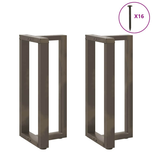 vidaXL Barbordsben T-formade 2 st svarta 40x35x(90-91) cm stål