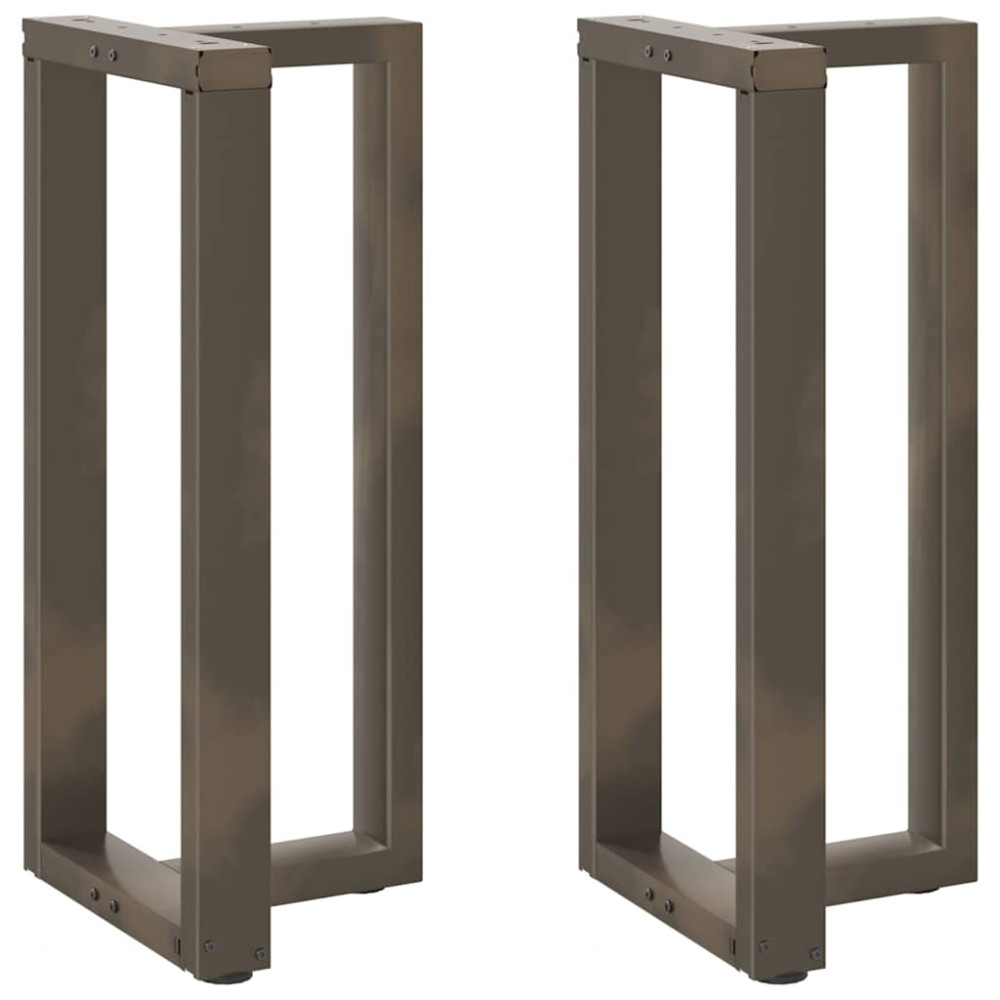 Produktbild för Barbordsben T-formade 2 st svarta 40x35x(90-91) cm stål