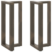 Produktbild för Barbordsben T-formade 2 st svarta 40x35x(90-91) cm stål