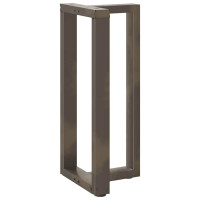 Produktbild för Barbordsben T-formade 2 st svarta 40x35x(90-91) cm stål