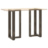Produktbild för Barbordsben T-formade 2 st svarta 40x35x(90-91) cm stål