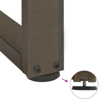 Produktbild för Barbordsben T-formade 2 st svarta 40x35x(90-91) cm stål