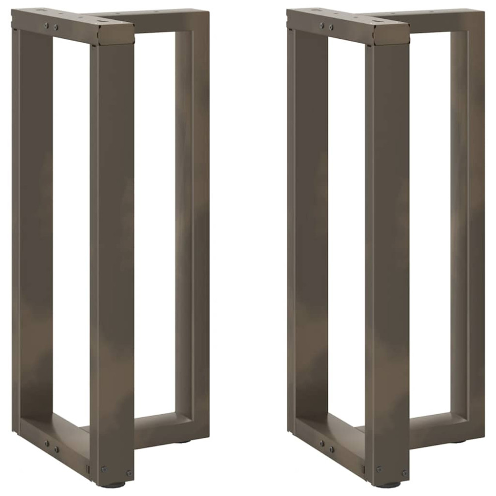 Produktbild för Barbordsben T-formade 2 st svarta 50x35x(90-91) cm stål