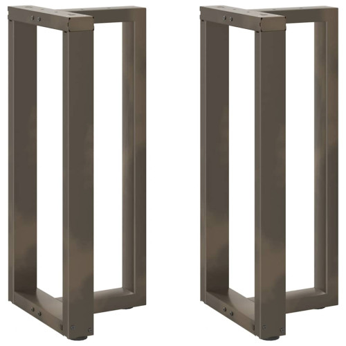 vidaXL Barbordsben T-formade 2 st svarta 50x35x(90-91) cm stål